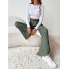 imageSOLY HUX Womens Elegant Ribbed Knit Sleeveless V Neck Bodycon Pencil Midi Dress Solid Long Summer Tank DressesPure Army Green