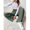 imageSOLY HUX Womens Elegant Ribbed Knit Sleeveless V Neck Bodycon Pencil Midi Dress Solid Long Summer Tank DressesPure Army Green