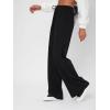 imageSOLY HUX Womens High Waisted Drawstring Wide Leg Long Sweatpants Casual Loose Pants with PocketsBlack Plain