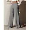 imageSOLY HUX Womens High Waisted Drawstring Wide Leg Long Sweatpants Casual Loose Pants with PocketsDark Grey Plain