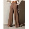 imageSOLY HUX Womens High Waisted Drawstring Wide Leg Long Sweatpants Casual Loose Pants with PocketsPure Brown