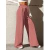 imageSOLY HUX Womens High Waisted Drawstring Wide Leg Long Sweatpants Casual Loose Pants with PocketsPure Dusty Pink