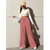 imageSOLY HUX Womens High Waisted Drawstring Wide Leg Long Sweatpants Casual Loose Pants with PocketsPure Dusty Pink