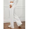 imageSOLY HUX Womens High Waisted Drawstring Wide Leg Long Sweatpants Casual Loose Pants with PocketsPure White