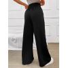 imageSOLY HUX Womens High Waisted Drawstring Wide Leg Long Sweatpants Casual Loose Pants with PocketsSolid Black