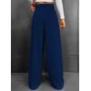 imageSOLY HUX Womens High Waisted Drawstring Wide Leg Long Sweatpants Casual Loose Pants with PocketsSolid Blue
