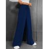 imageSOLY HUX Womens High Waisted Drawstring Wide Leg Long Sweatpants Casual Loose Pants with PocketsSolid Blue