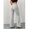 imageSOLY HUX Womens High Waisted Flared Sweatpants Drawstring Bell Bottom Yoga Lounge PantsSolid Grey