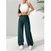 imageSOLY HUX Womens Plaid Pants Y2K High Waisted Wide Leg Casual Loose Long TrousersGreen Gingham