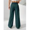 imageSOLY HUX Womens Plaid Pants Y2K High Waisted Wide Leg Casual Loose Long TrousersGreen Gingham