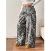 imageSOLY HUX Womens Plus Size Camo Pants High Waisted Wide Leg Casual Baggy Sweatpants StreewearGrey Camo