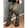 imageSOLY HUX Womens Plus Size Camo Print Bell Bottom Pants High Waisted Flared Leg TrousersGreen Camo