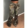 imageSOLY HUX Womens Plus Size Camo Print Bell Bottom Pants High Waisted Flared Leg TrousersGreen Camo