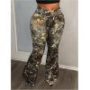 imageSOLY HUX Womens Plus Size Camo Print Bell Bottom Pants High Waisted Flared Leg TrousersGreen Camo