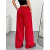 imageSOLY HUX Womens Y2k Baggy Pants Drawstring Waist Gothic Rhinestone Wide Leg SweatpantsRed Printed