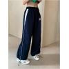 imageSOLY HUX Womens Y2k Baggy Parachute Pants Elastic High Waisted Sweatpants Track Pants StreetwearDark Blue