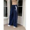 imageSOLY HUX Womens Y2k Baggy Parachute Pants Elastic High Waisted Sweatpants Track Pants StreetwearDark Blue