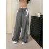 imageSOLY HUX Womens Y2k Baggy Parachute Pants Elastic High Waisted Sweatpants Track Pants StreetwearGrey Star