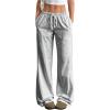 imageSOLY HUX Womens Drawstring Straight Leg Baggy Pants Casual Lounge Pants Trousers with PocketSolid Grey