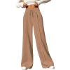 imageSOLY HUX Womens High Waisted Drawstring Wide Leg Long Sweatpants Casual Loose Pants with PocketsPure Khaki