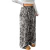 imageSOLY HUX Womens Plus Size Camo Pants High Waisted Wide Leg Casual Baggy Sweatpants StreewearGrey Camo
