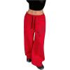 imageSOLY HUX Womens Y2k Baggy Pants Drawstring Waist Gothic Rhinestone Wide Leg SweatpantsRed Printed