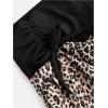 imageSOLY HUX Girls Summer Mini Skirts High Waisted Ruffle Layered Skirts Swing Flowy Skater Tennis SkirtBlack White Leopard