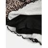 imageSOLY HUX Girls Summer Mini Skirts High Waisted Ruffle Layered Skirts Swing Flowy Skater Tennis SkirtBlack White Leopard