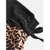 imageSOLY HUX Girls Summer Mini Skirts High Waisted Ruffle Layered Skirts Swing Flowy Skater Tennis SkirtBrown Black Multi