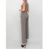 imageSOLY HUX Womens 2 Piece Business Casual Outfit Button Down Boat Neck Sleeveless Vest and Pants SetKhaki