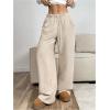 imageSOLY HUX Womens Drawstring Wide Leg Pants Corduroy Baggy Sweatpants with PocketsPure Khaki