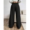 imageSOLY HUX Womens Drawstring Wide Leg Pants Corduroy Baggy Sweatpants with PocketsSolid Black