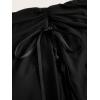imageSOLY HUX Womens Mesh Tie Side Ruched Long Skirt Elastic Waist Bodycon Fishtail SkirtsPlain Black