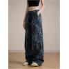 imageSOLY HUX Womens Plus Size Leopard Print Sweatpants Drawstring Waist Wide Leg Y2k Pants with PocketsBlue Leopard