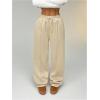 imageSOLY HUX Womens Sweatpants Drawstring High Waisted Baggy Wide Leg Pants with PocketsPure Khaki
