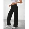 imageSOLY HUX Womens Sweatpants High Waisted Straight Leg Pants Drawstring Fall Casual TrousersSolid Black