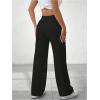 imageSOLY HUX Womens Sweatpants High Waisted Straight Leg Pants Drawstring Fall Casual TrousersSolid Black