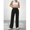 imageSOLY HUX Womens Sweatpants High Waisted Straight Leg Pants Drawstring Fall Casual TrousersSolid Black