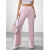 imageSOLY HUX Womens Sweatpants High Waisted Straight Leg Pants Drawstring Fall Casual TrousersSolid Pink