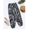 imageSOLY HUX Womens Tropical Print Pants Elastic High Waisted Boho Casual Joggers PantsMulticoloured Floral