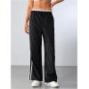 imageSOLY HUX Womens Wide Leg Sweatpants Y2k Streetwear Casual High Waisted Baggy Track PantsBlack Striped