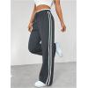 imageSOLY HUX Womens Wide Leg Sweatpants Y2k Streetwear Casual High Waisted Baggy Track PantsGrey Striped