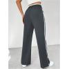 imageSOLY HUX Womens Wide Leg Sweatpants Y2k Streetwear Casual High Waisted Baggy Track PantsGrey Striped