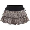 imageSOLY HUX Girls Summer Mini Skirts High Waisted Ruffle Layered Skirts Swing Flowy Skater Tennis SkirtBlack White Leopard