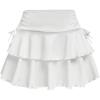 imageSOLY HUX Girls Summer Mini Skirts High Waisted Ruffle Layered Skirts Swing Flowy Skater Tennis SkirtPlain White