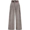 imageSOLY HUX Womens Plaid High Waisted Wide Leg Pants Casual Work Office Long TrousersPink Plaid
