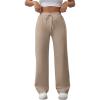 imageSOLY HUX Womens Sweatpants High Waisted Straight Leg Pants Drawstring Fall Casual TrousersSolid Khaki