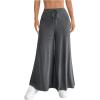 imageSOLY HUX Womens Tie Front Palazzo Pants High Waisted Wide Leg Loose Long PantsPlain Grey