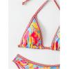imageSOLY HUX Womens Boho Bikini Set Printed Halter Triangle Swimsuit Beach Vacation Swimwear with Cover Up SkirtsMulti Printed