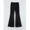 imageSOLY HUX Womens High Waist Sheer Mesh Swimsuit Cover up Pants See Through Wide Leg Bikini Beach Pants SwimwearSolid Black